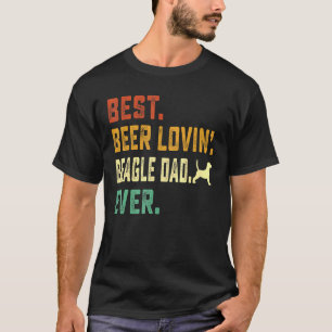 Camiseta Mens Beagle Dog Mejor Cerveza Amante Beagle Dad Fa