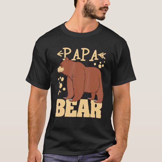 Camiseta Mens Bear Papa Bear (Anverso)