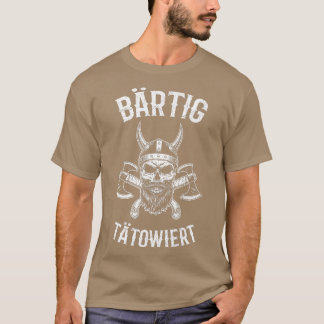 Camiseta Mens Beard barba tatuada barba usadora Viking tatt