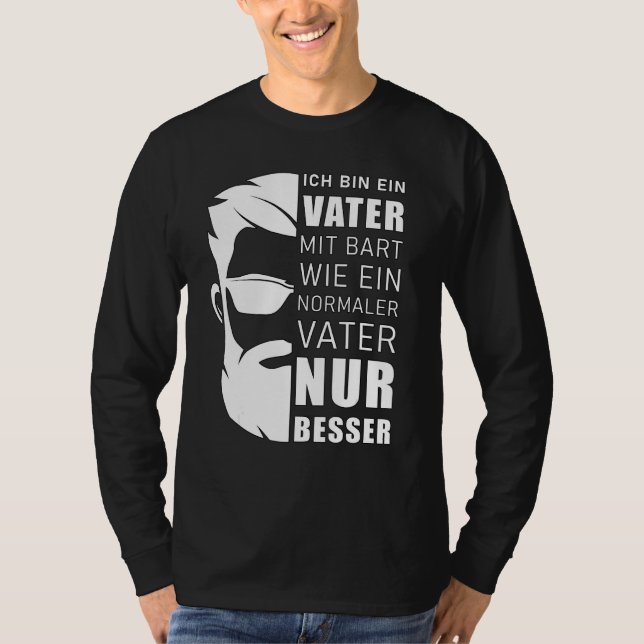 Camiseta Mens Beard Carrier Dice Ich Bin Ein Vater Mit (Anverso)