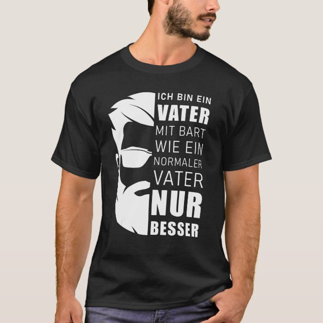 Camiseta Mens Beard Carrier Dice Ich Bin Ein Vater Mit (Anverso)
