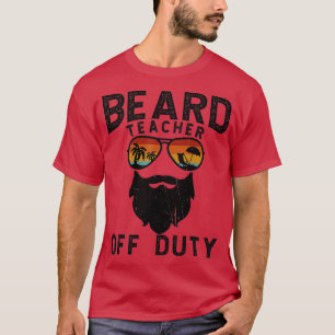 Camiseta Mens Beard eacher Off Duty Sungafas Beach Sunset