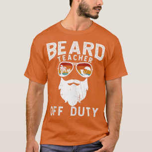 Camiseta Mens Beard eacher Off Duty Sungafas Beach Sunset