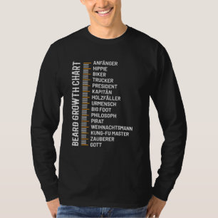 Camiseta Mens Beard O Meter Beard Length Ruler Growth Beard