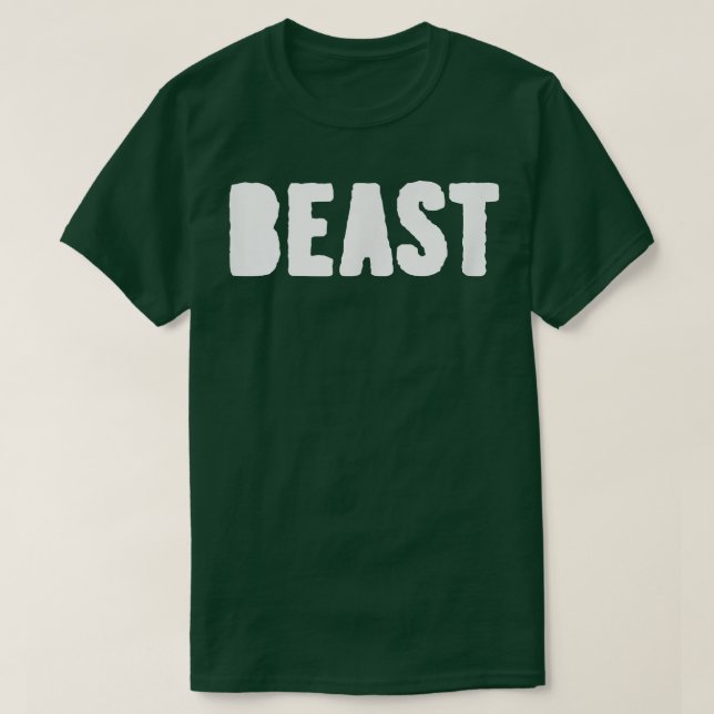 Camiseta Mens BEAST Gym Fitness Workout Bodybuilding Motiva (Diseño del anverso)
