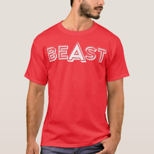 Camiseta Mens BEAST Gym Fitness Workout Bodybuilding Motiva