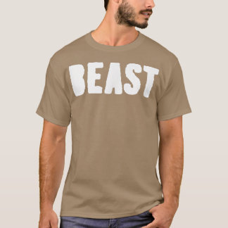 Camiseta Mens BEAST Gym Fitness Workout Bodybuilding Motiva