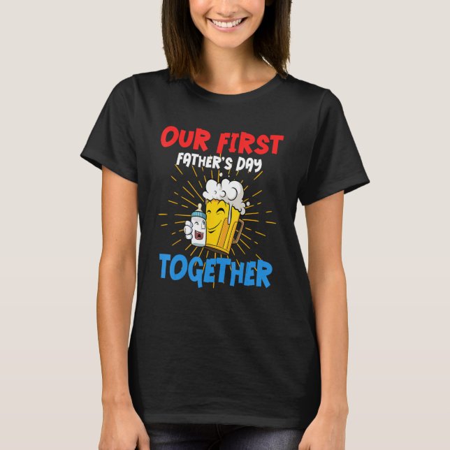 Camiseta Mens Beer Feeding Bottle First Father s Day (Anverso)