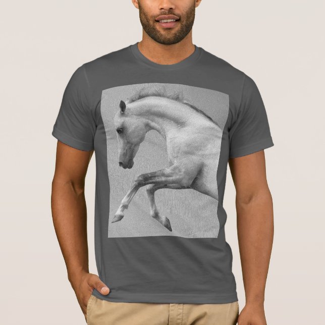 Camiseta Mens Bella+Canvas Caballo de Curva de Manga Corta (Anverso)