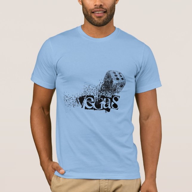 Camiseta Mens Bella Canvas T-Shirt-Vegas Dice (Anverso)