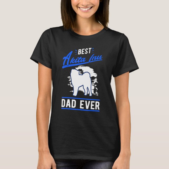 Camiseta Mens Best Akita Inu Dad Ever (Anverso)