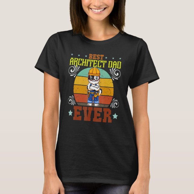 Camiseta Mens Best Architect Dad Ever Draftsman Father's Da (Anverso)