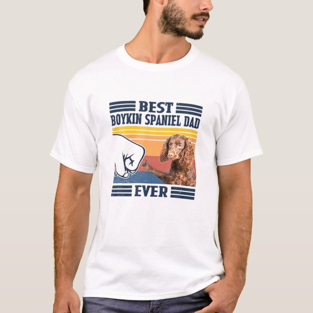 Camiseta Mens Best Boykin Spaniel Dad Ever Funny Dog Lover (Anverso)