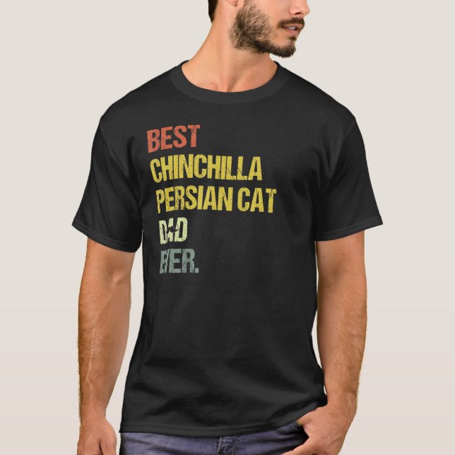 Camiseta Mens Best Chinchilla Persian Cat Dad (Anverso)