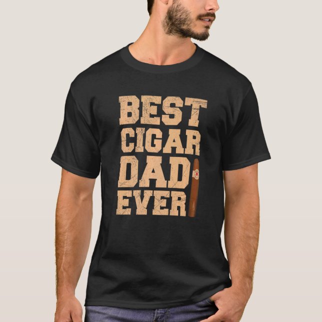 Camiseta Mens Best Cigar Dad ever Quote for a Cigar  Dad (Anverso)