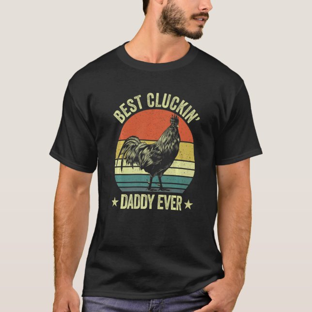 Camiseta Mens Best cluckin' papi del gallo de patadas (Anverso)