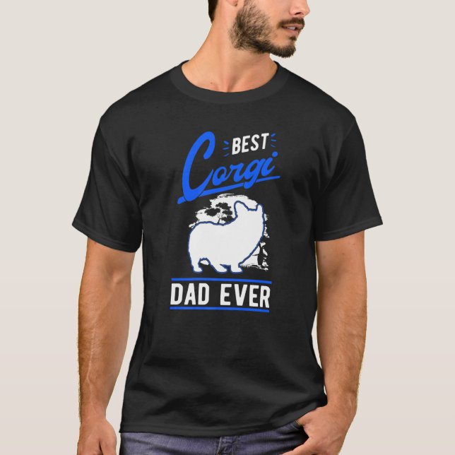 Camiseta Mens Best Corgi Dad Ever   (Anverso)