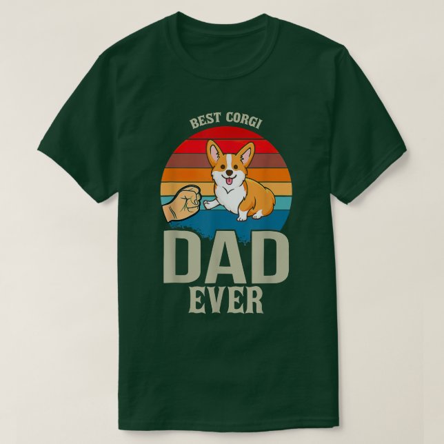 Camiseta Mens Best Corgi Dad Ever Daddy Dog Lover Owner 816 (Diseño del anverso)