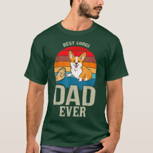 Camiseta Mens Best Corgi Dad Ever Daddy Dog Lover Owner 816