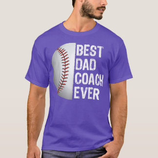 Camiseta Mens Best Dad Baseball Coach Ever Funny Sport Love