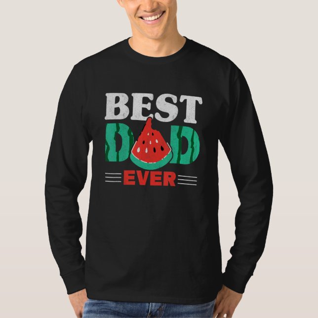 Camiseta Mens Best Dad Ever Tropical Summer Fruit Father Me (Anverso)