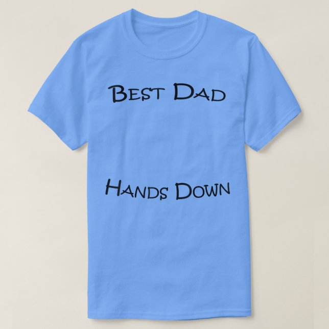Camiseta Mens Best Dad Hands Down Craft  Hand Prints  (Diseño del anverso)
