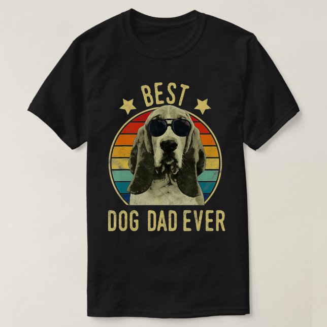 Camiseta Mens Best Dog Dad Ever Basset Hound Father's Day G (Diseño del anverso)
