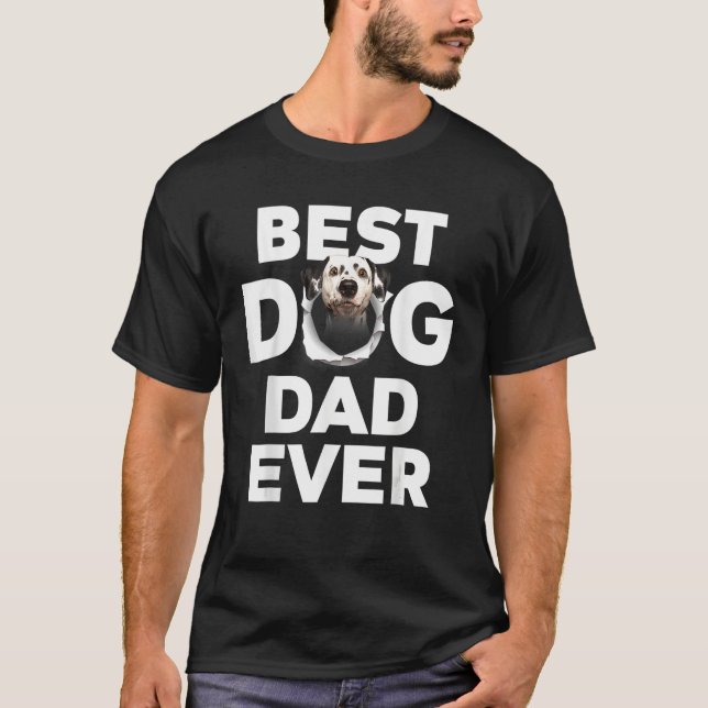 Camiseta Mens Best Dog Dad Ever Dalmatian (Anverso)