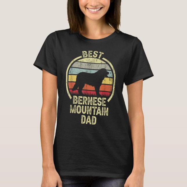 Camiseta Mens Best Dog Father Dad Fathers Day Berner Bernes (Anverso)