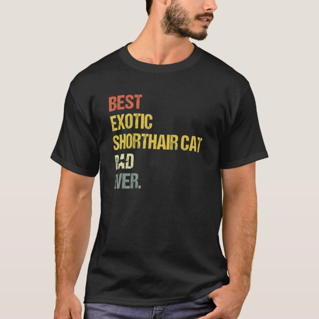 Camiseta Mens Best Exotic Shorthair Cat Dad   (Anverso)