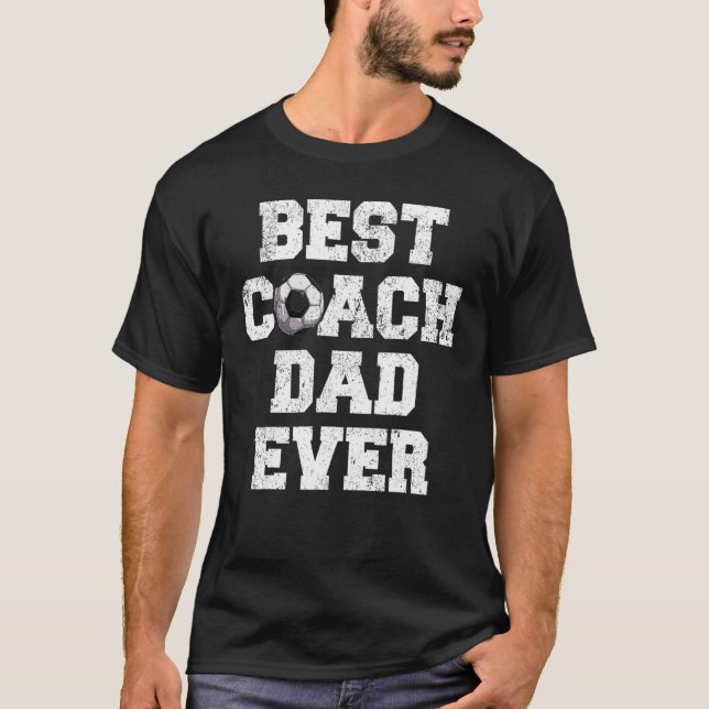 Camiseta Mens Best Football Coach Dad Ever  Football Father (Anverso)