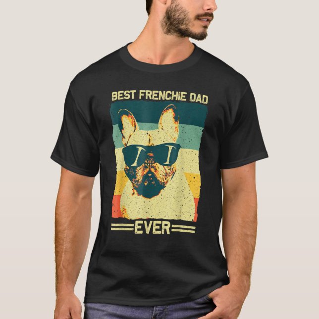 Camiseta Mens Best Frenchie Dad Men Father French Bulldog (Anverso)