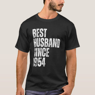 Camiseta Mens Best Husband Since 1954 Vintage Wedding Anniv