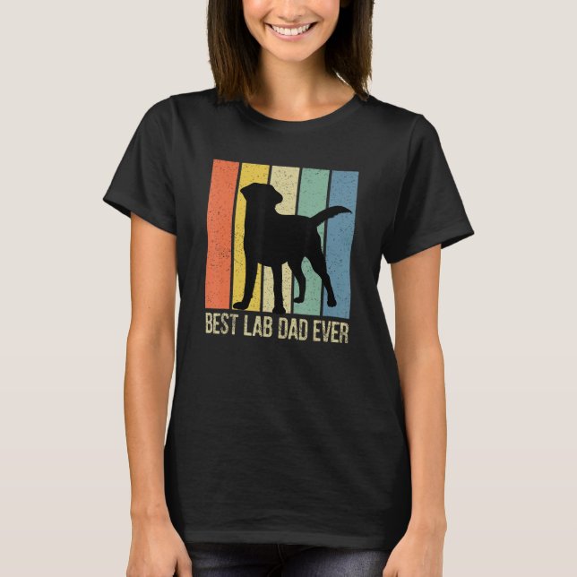 Camiseta Mens Best Lab Dad Ever Black Labrador Retriever Vi (Anverso)