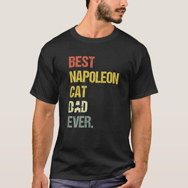Camiseta Mens Best Napoleon Cat Dad  Cat (Anverso)