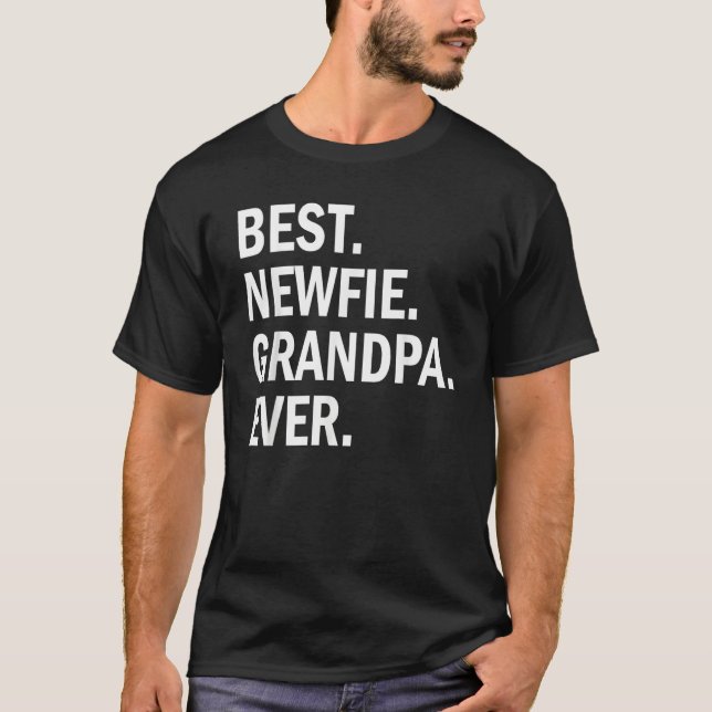 Camiseta Mens Best Newfie Grandpa Ever  Newfoundland Dog (Anverso)