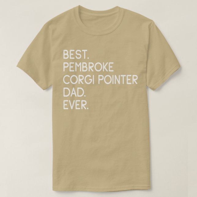 Camiseta Mens Best Pembroke Corgi Pointer Dad Ever  (Diseño del anverso)