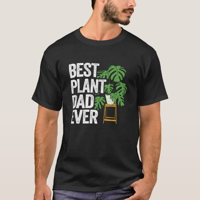 Camiseta Mens Best Plant Dad Ever Garden Landscaper Gardene (Anverso)