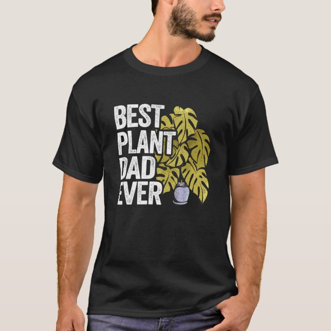 Camiseta Mens Best Plant Dad Ever Garden Landscaper Gardene (Anverso)