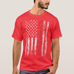 Camiseta Mens Best Pop Pop Ever American US Flag Grandpa Fa