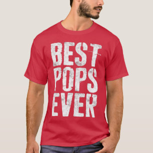 Camiseta Mens Best Pops Ever  Fathers Day Grandfather 
