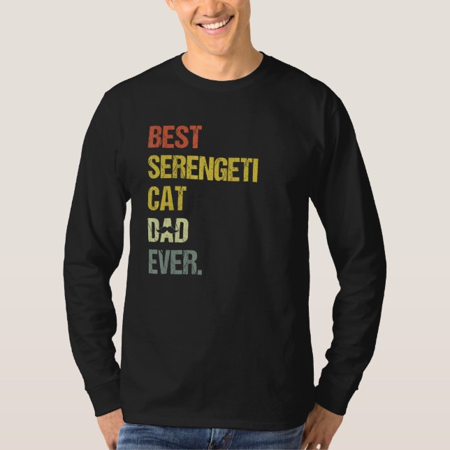Camiseta Mens Best Serengeti Cat Dad  Cat (Anverso)