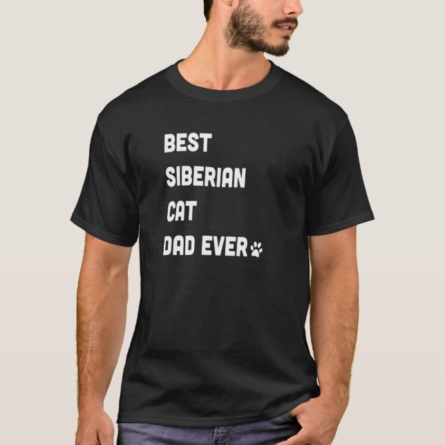 Camiseta Mens Best Siberian Cat Dad  Cat   1 (Anverso)