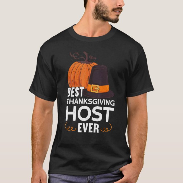 Camiseta Mens Best Thanksgiving Host Ever Thanks Giving  Th (Anverso)