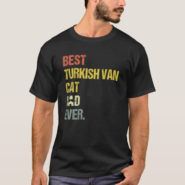 Camiseta Mens Best Turkish Van Cat Dad (Anverso)