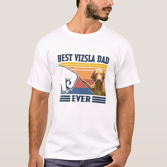 Camiseta Mens Best Vizsla Dad Ever Funny Dog Lover Father's (Anverso)