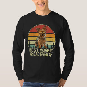 Camiseta Mens Best Yorkshire Terrier Dad Vintage Yorki