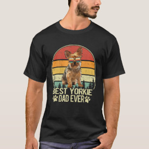 Camiseta Mens Best Yorkshire Terrier Dad Vintage Yorki