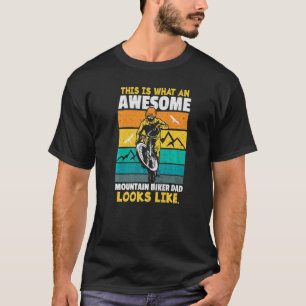 Camiseta Mens Biker Dad Cyclist Mtb Mountain Bike