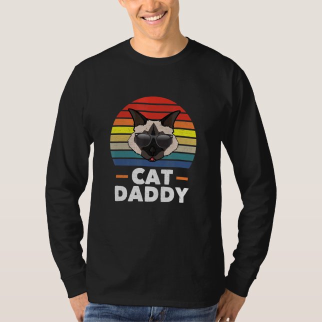Camiseta Mens Birman Cat Daddy Dad (Anverso)